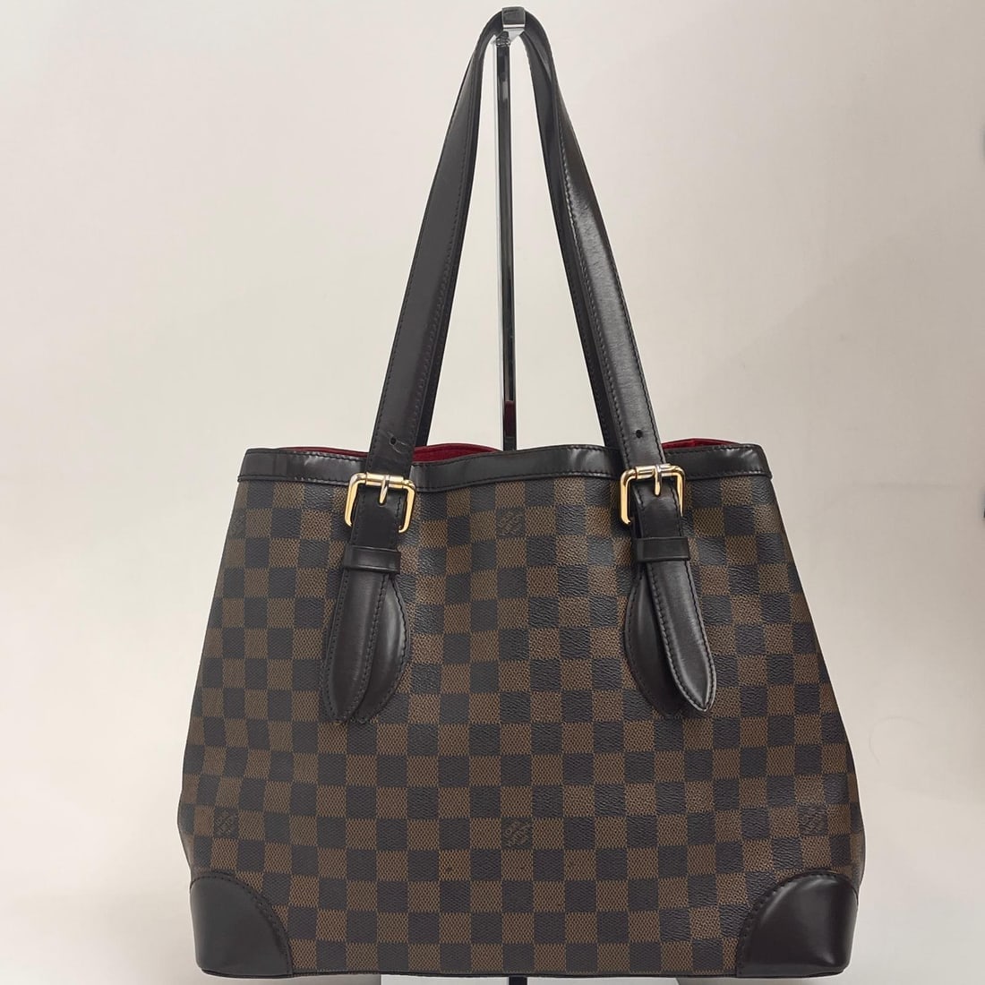 LOUIS VUITTON Hampstead MM Shoulder Bag in Damier Ebene Canvas - 3