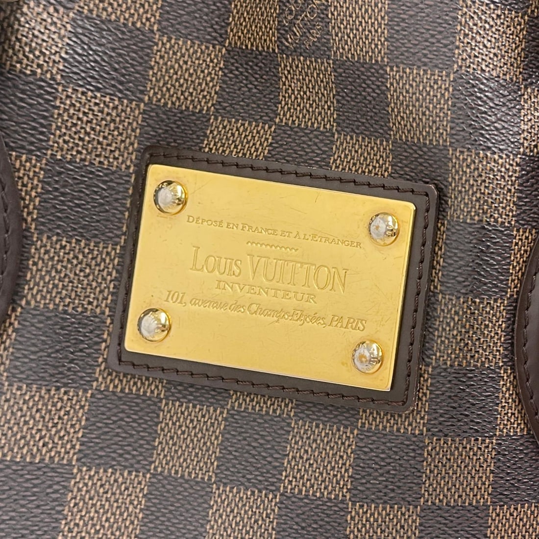 LOUIS VUITTON Hampstead MM Shoulder Bag in Damier Ebene Canvas - 7