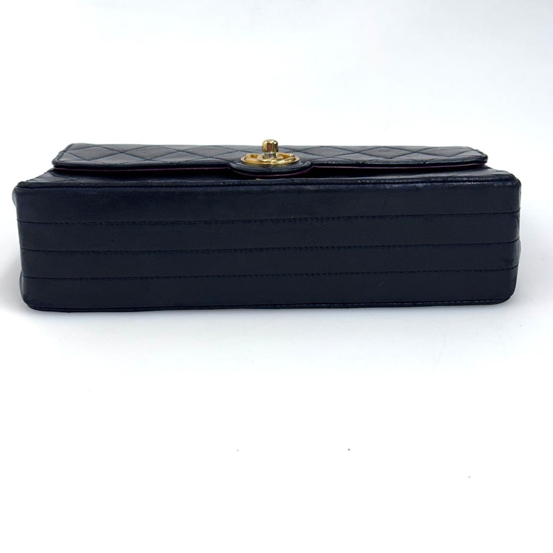 CHANEL Vintage Black Leather Single Flap with Gold Hardware - 8