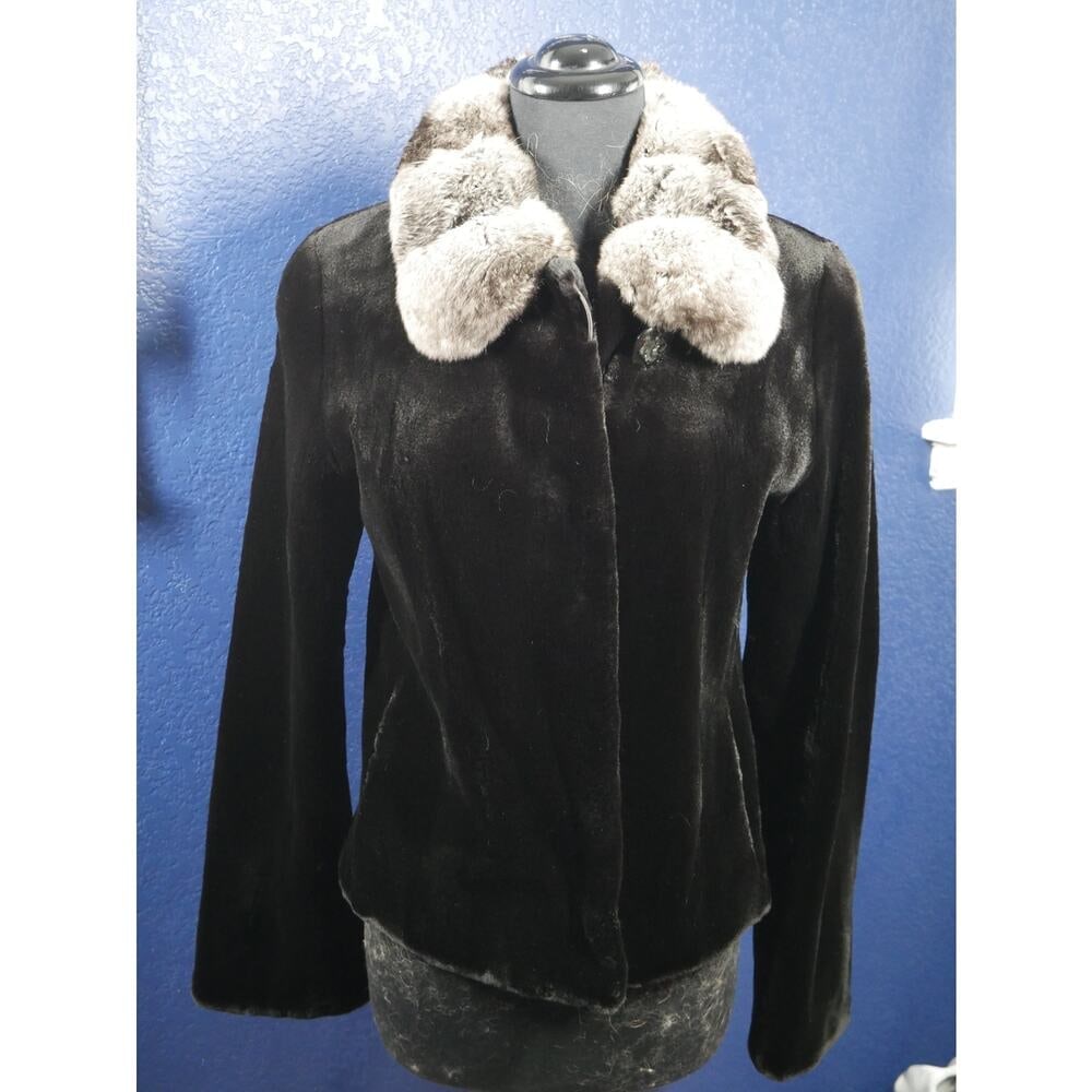 Gorgeous Sheared Mink & Chinchilla Fur Coat Jacket (1 of 9)