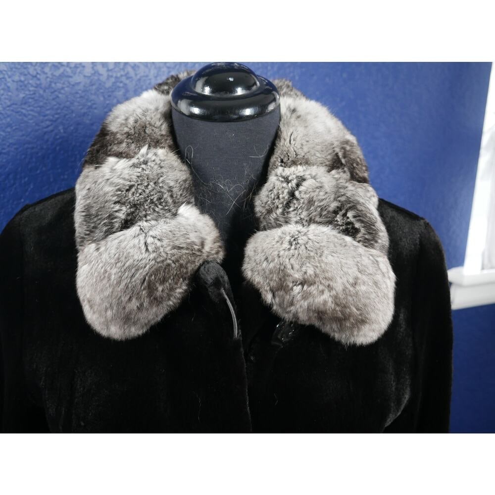 Gorgeous Sheared Mink & Chinchilla Fur Coat Jacket - 2