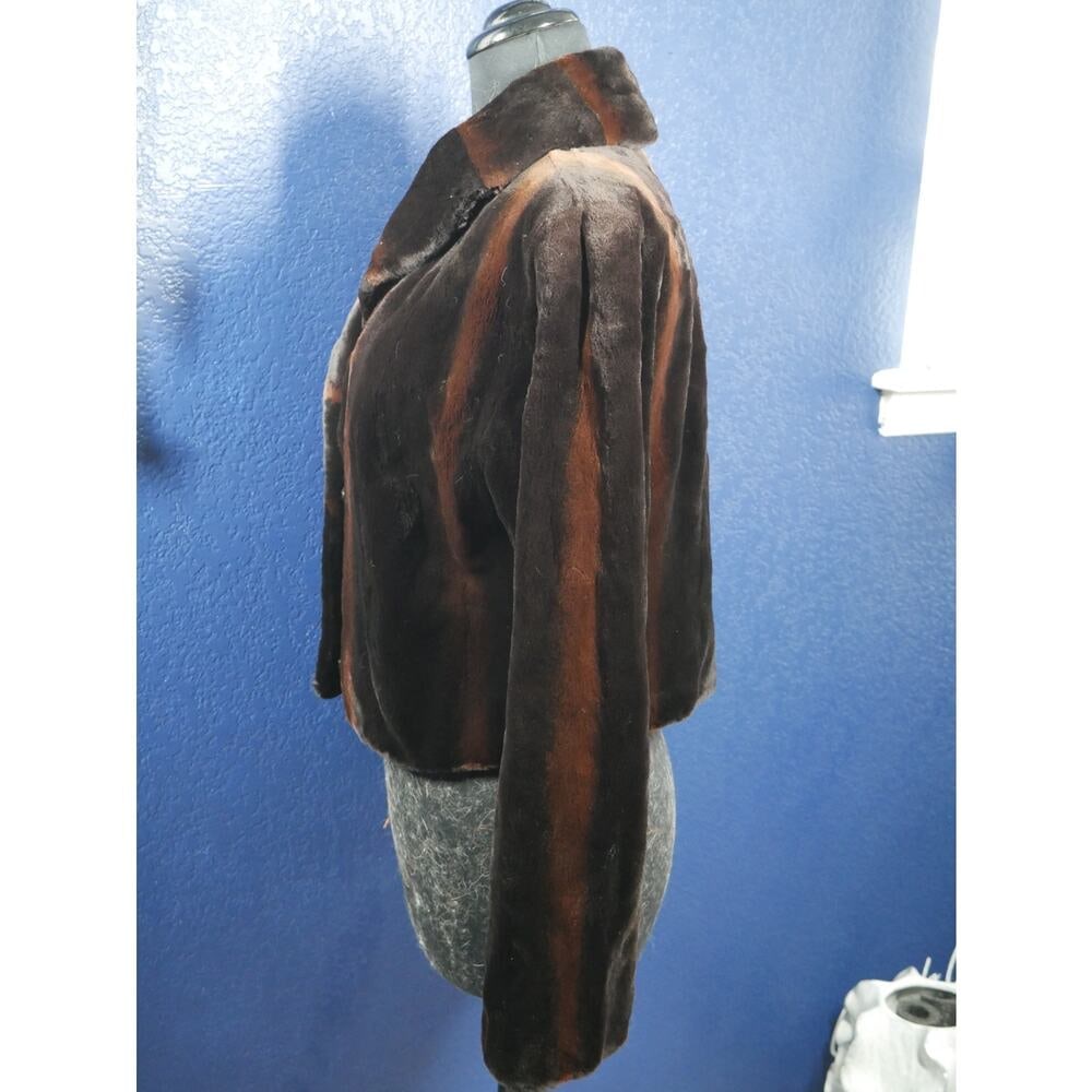 Designer Louis Feraud Sheared Female Mink Fur Cropped Bolero Coat Jacket - 5