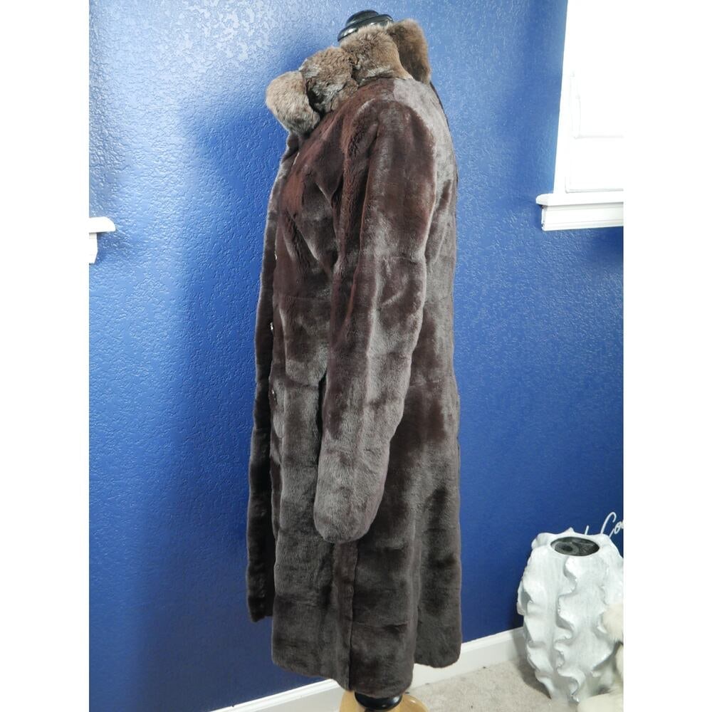 Designer Birger Christensen Sheared Mink & Chinchilla Reversible Fur Coat Jacket - 3