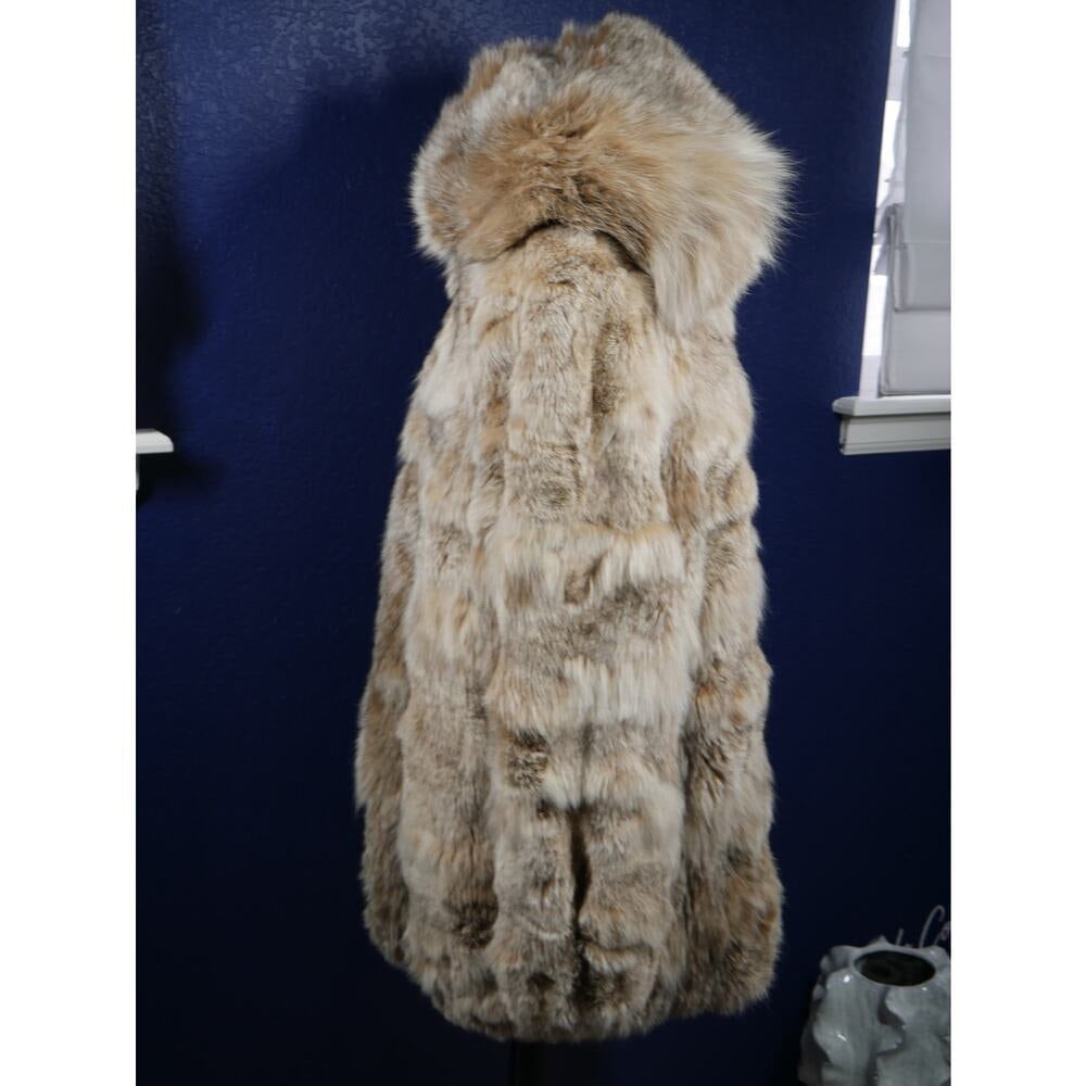 Gorgeous Unique Canadian Lynx Hooded Fur Coat Jacket - 4