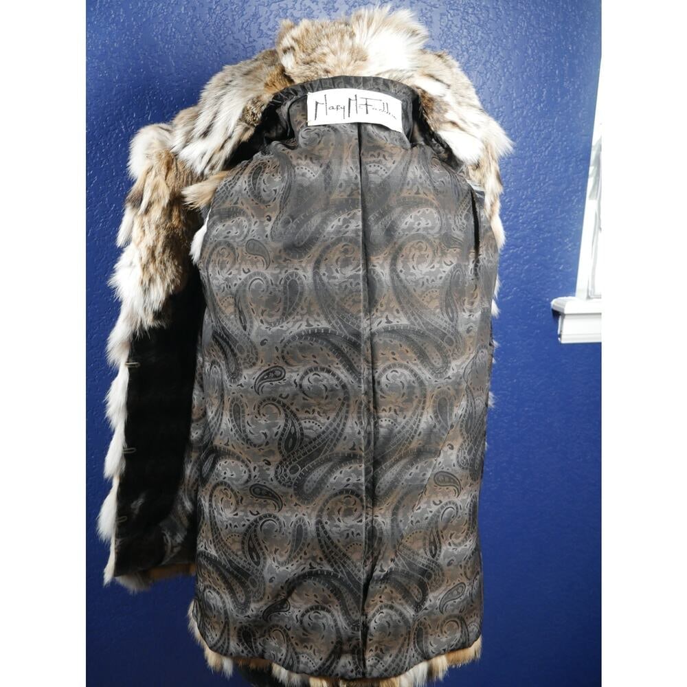 Gorgeous Designer Mary McFadden Lynx Sections Fur Vest Gilet Coat Jacket - 5