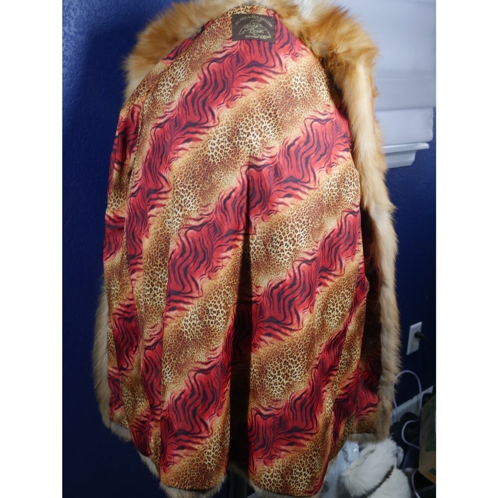 Beautiful Hooded Red Fox Fur Coat Jacket - 5