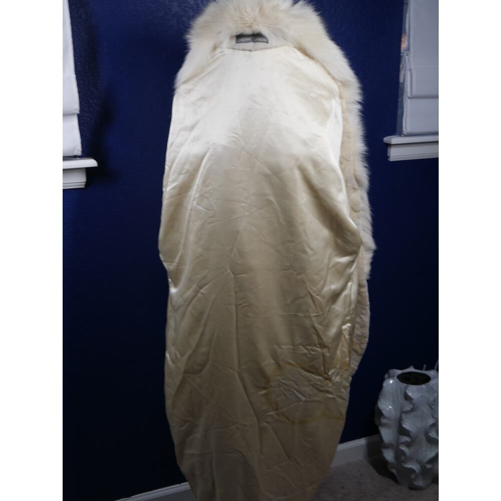 Stunning Sheared Pearl Mink & Marble Fox Fur Cocoon Coat Jacket XL Plus - 6
