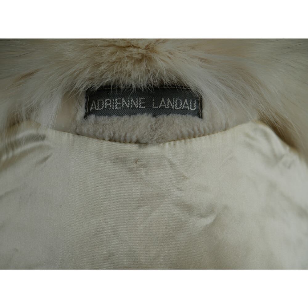 Stunning Sheared Pearl Mink & Marble Fox Fur Cocoon Coat Jacket XL Plus - 7