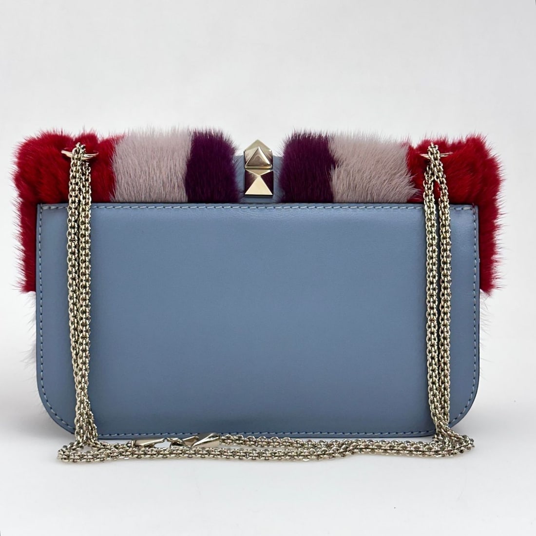 VALENTINO Rock maxi bag in rabbit and multicolored leather - 3