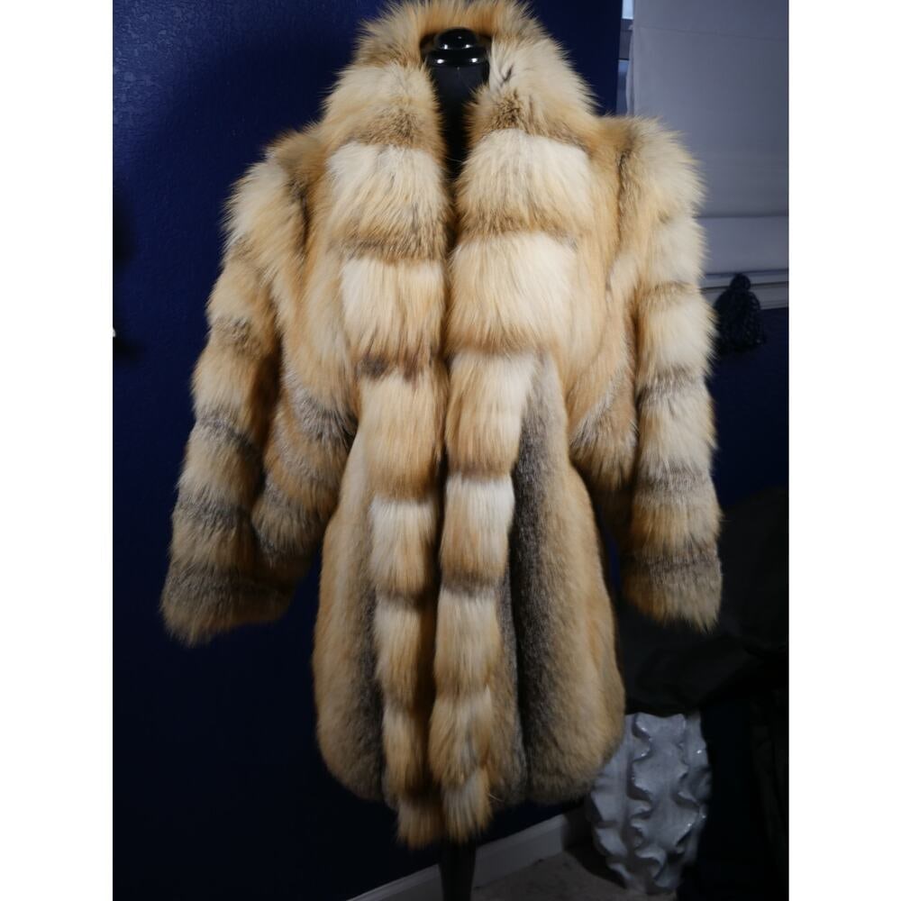 Gorgeous Golden Island Fox Fur Coat Jacket (1 of 5)