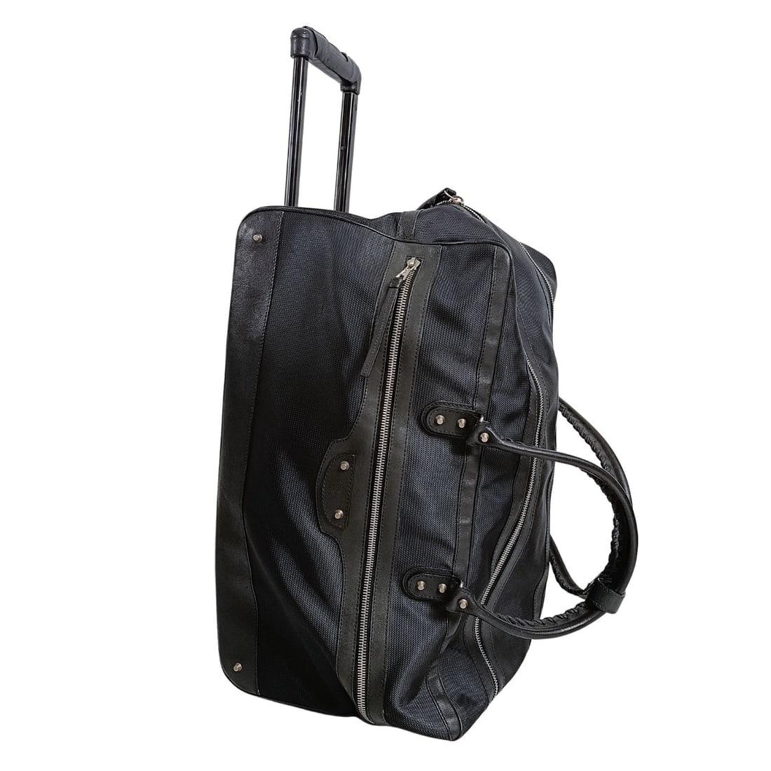 BALENCIAGA Trolley suitcase in black canvas and leather (1 of 8)