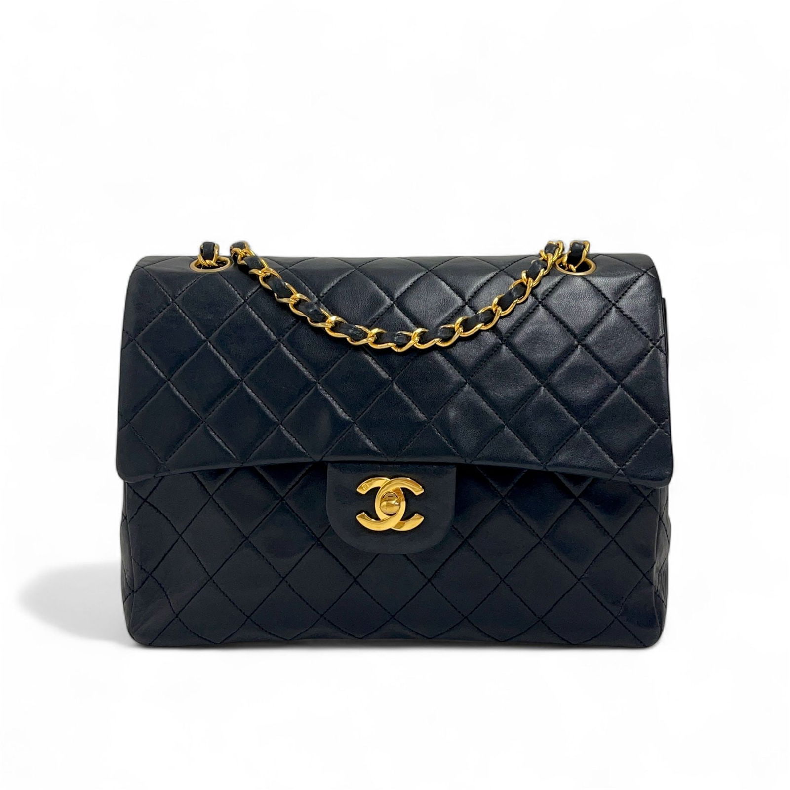 CHANEL Timeless Classic 25 Double Flap Bag in Black Leather (1 of 12)