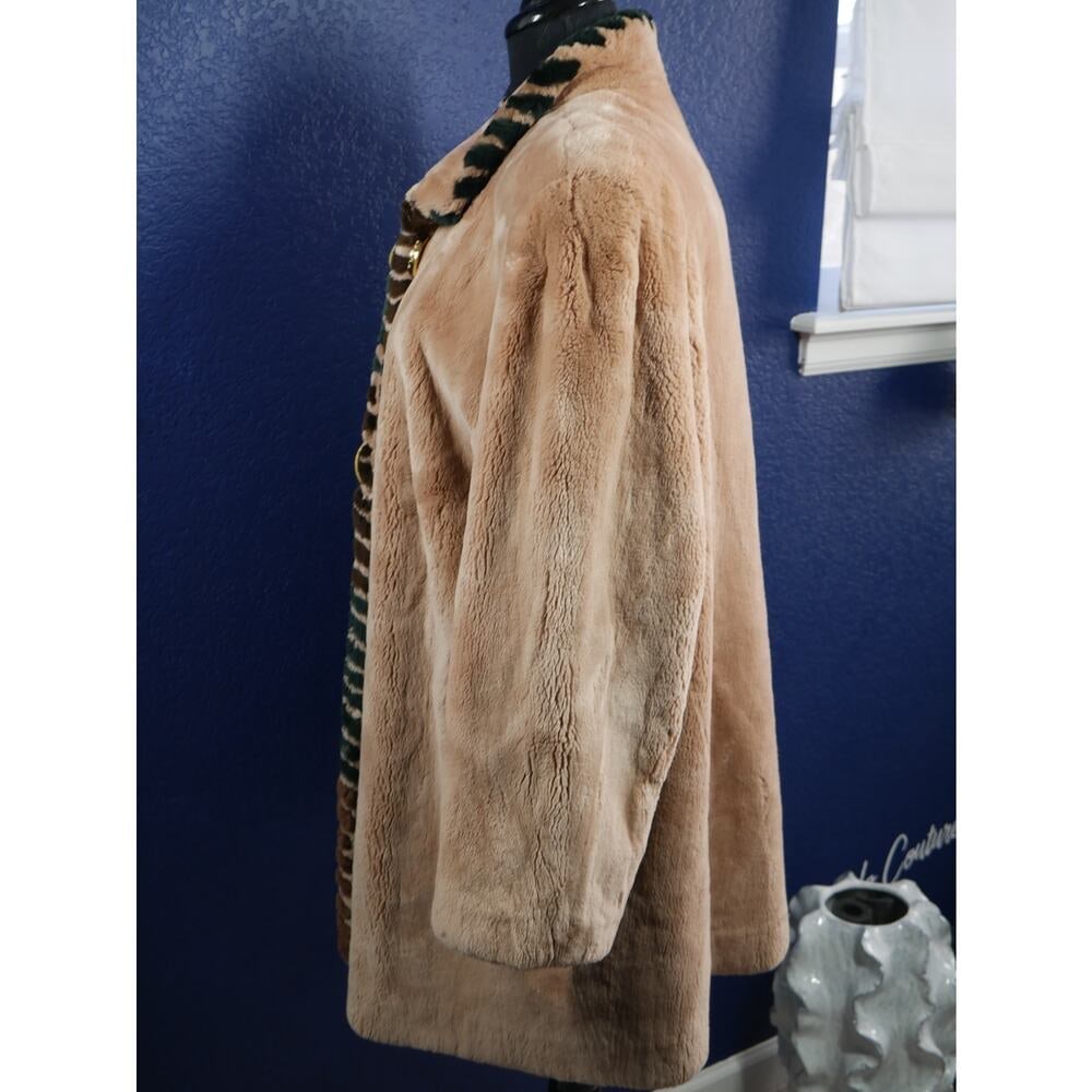 Gorgeous Designer ZUKI Sheared Beaver Fur Coat Jacket - 2