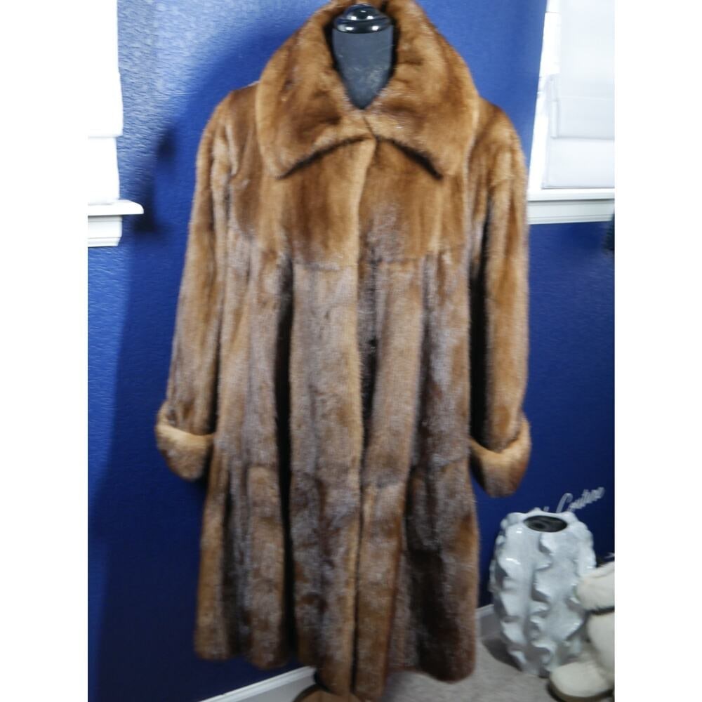 Gorgeous Designer Givenchy Mink Fur Swing Coat Jacket XL PLUS 129" SWEEP! (1 of 9)