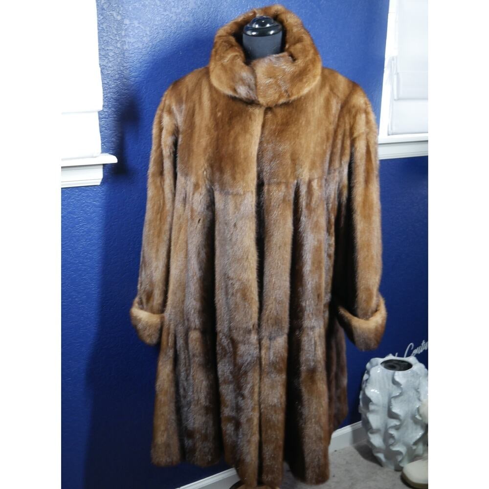 Gorgeous Designer Givenchy Mink Fur Swing Coat Jacket XL PLUS 129" SWEEP! - 2