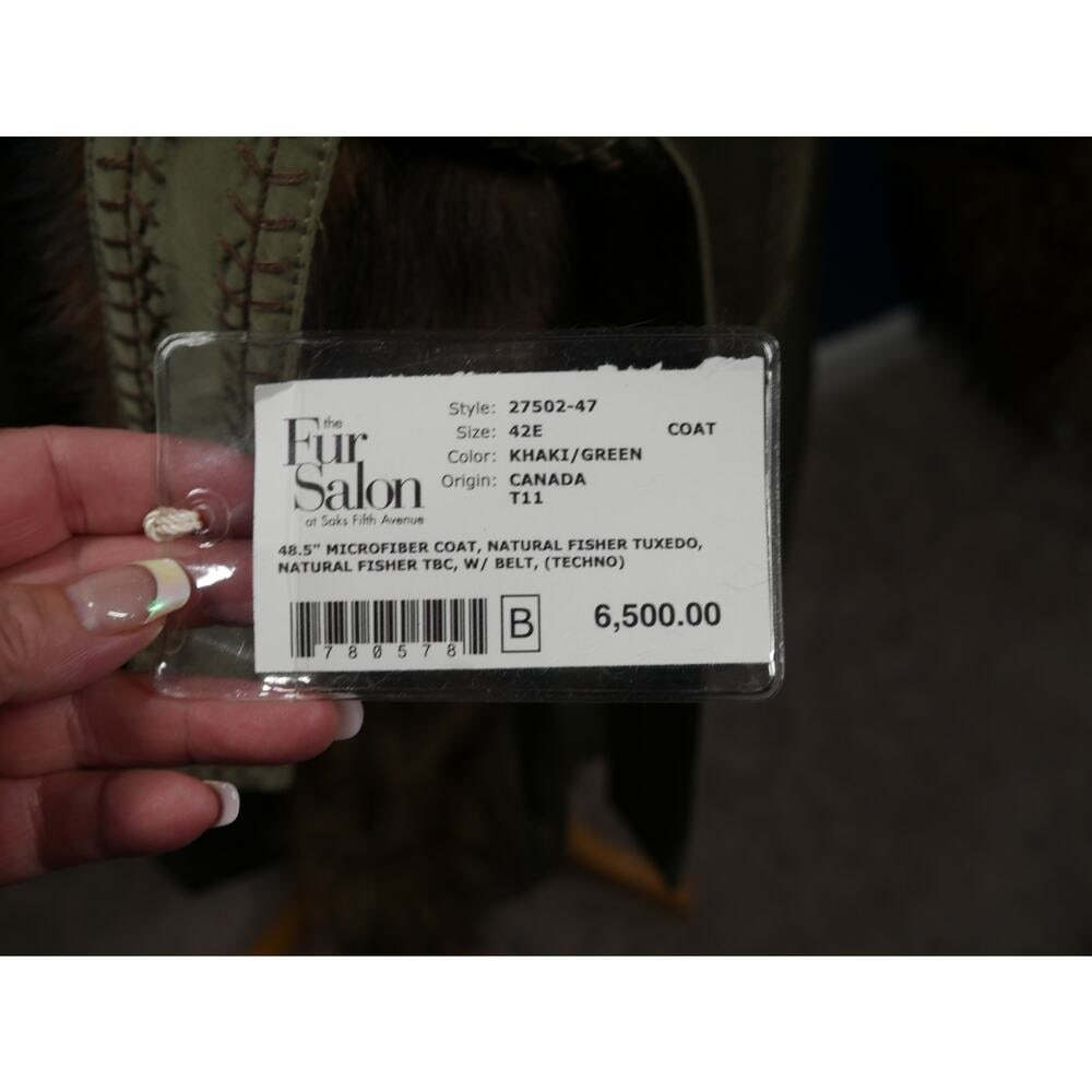 NWT $6500 Anna Maria Leporatti Saks Fifth Microfiber w/ Fisher Sable Fur Coat - 2