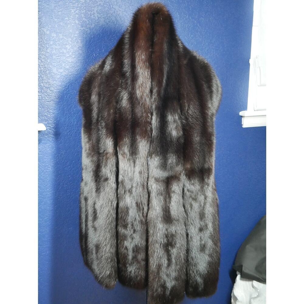 2 DIE 4 MINT Dark Russian Sable Fur Stole Wrap Cape Coat Jacket - 2