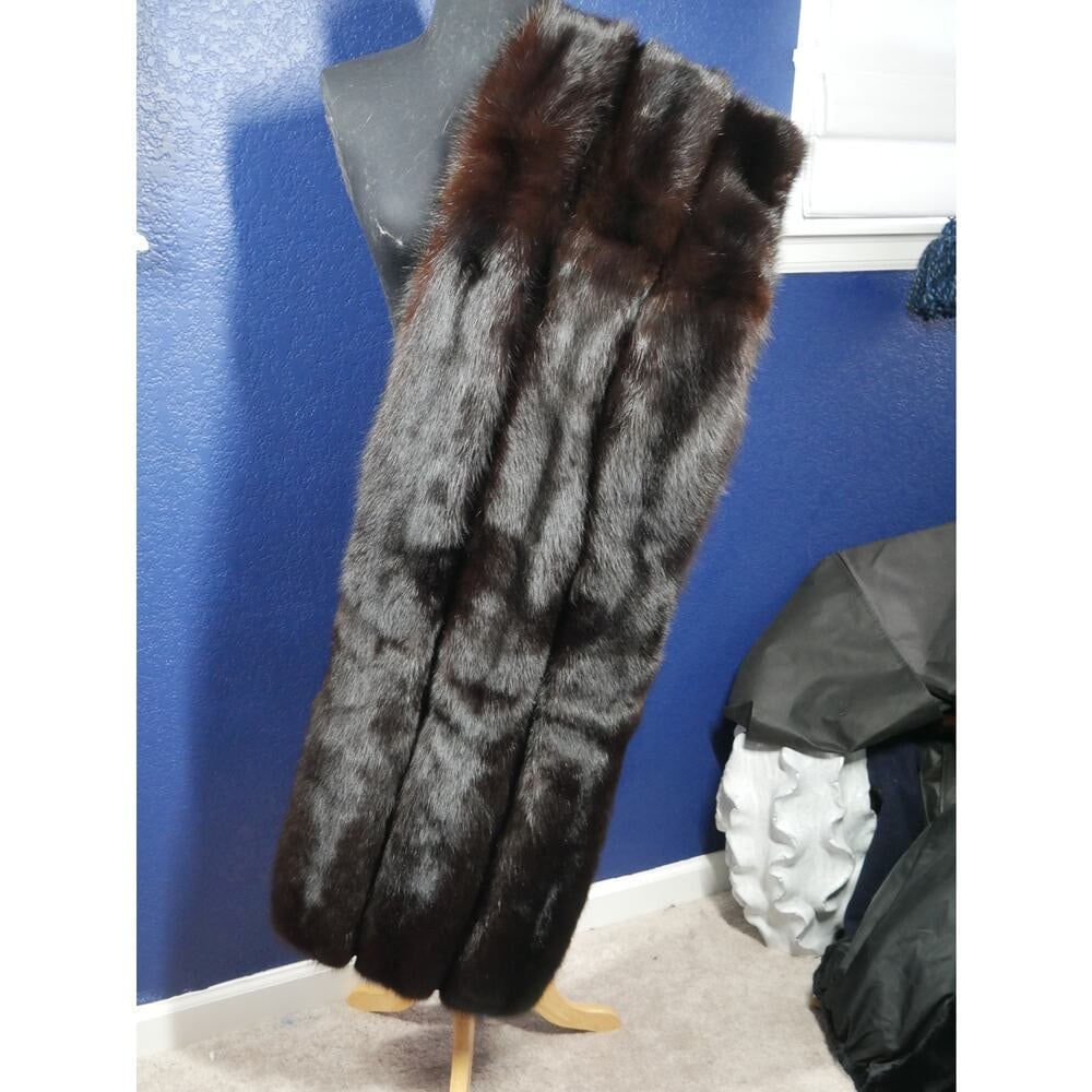 2 DIE 4 MINT Dark Russian Sable Fur Stole Wrap Cape Coat Jacket - 3