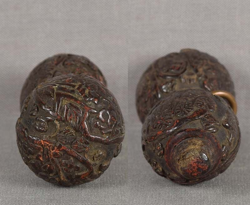 19c lacquer netsuke DOUBLE GOURD - 4