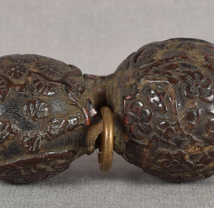 19c lacquer netsuke DOUBLE GOURD - 5