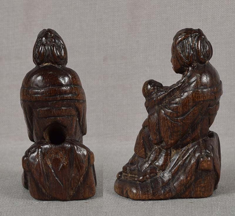 18c netsuke Christian motif MOTHER & CHILD - 3