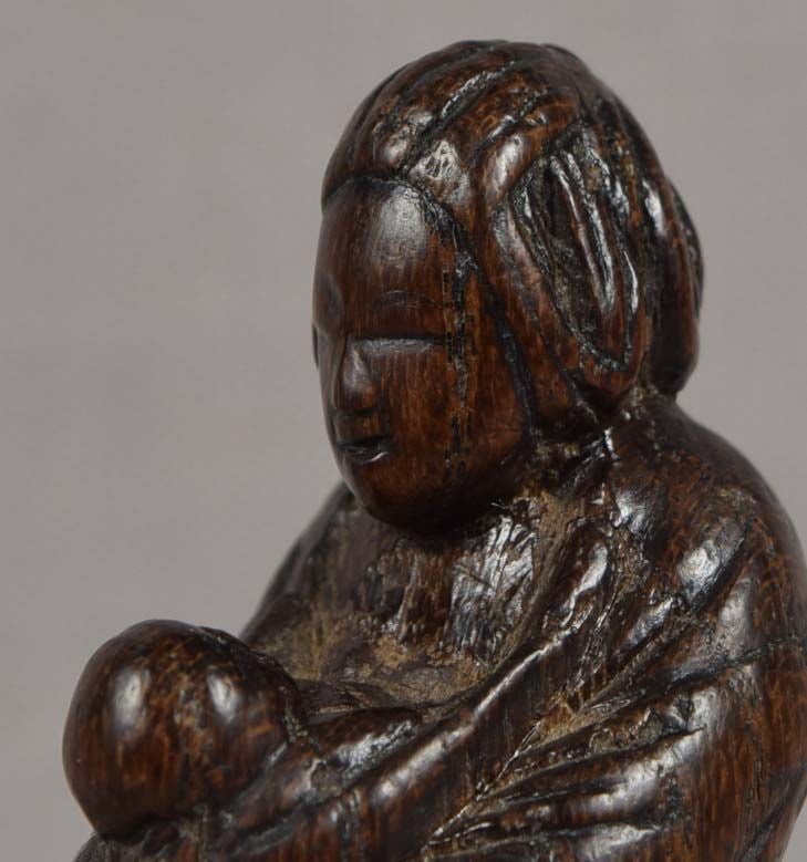 18c netsuke Christian motif MOTHER & CHILD - 4