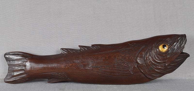Large 19c netsuke realistic FISH 20 cm (1 of 6)