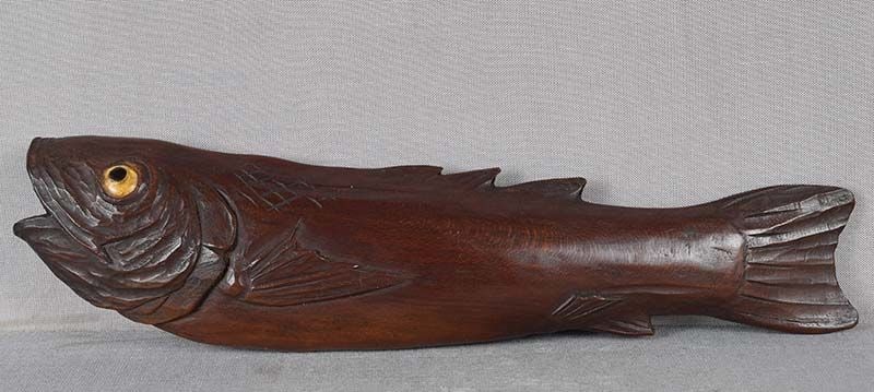 Large 19c netsuke realistic FISH 20 cm - 2