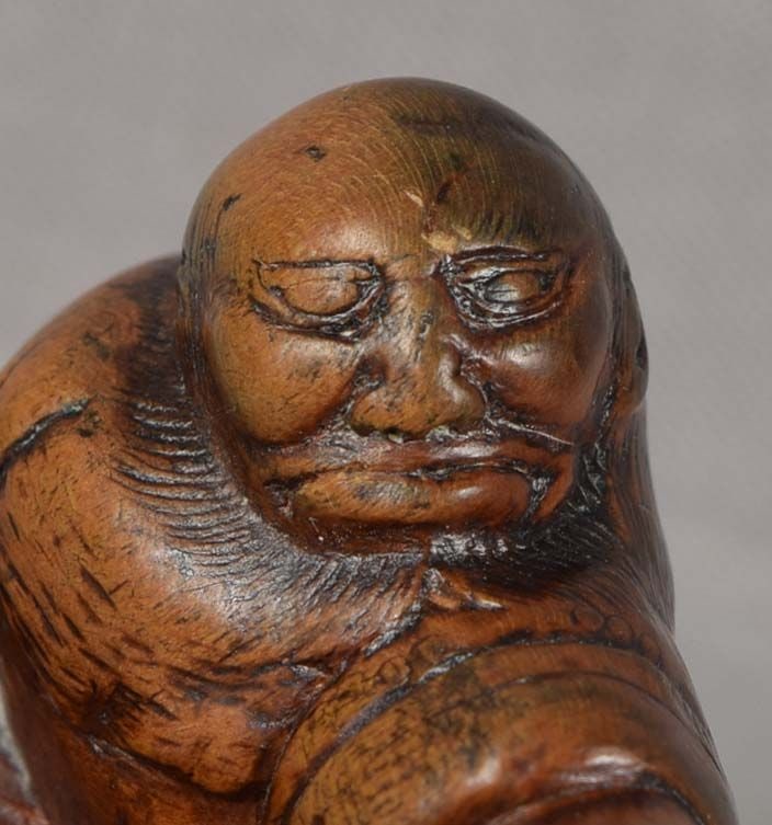 Early 19c netsuke YOJO piercing king’s cloak - 5