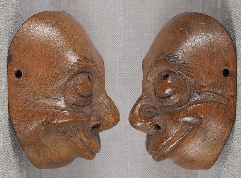 19c netsuke KENTOKU MASK - 2
