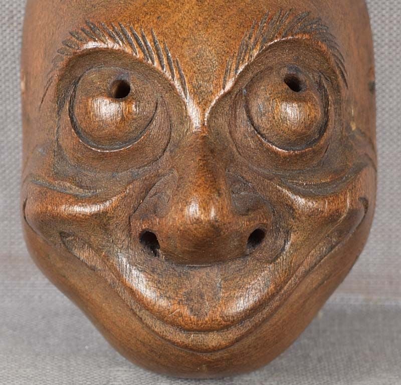19c netsuke KENTOKU MASK - 4