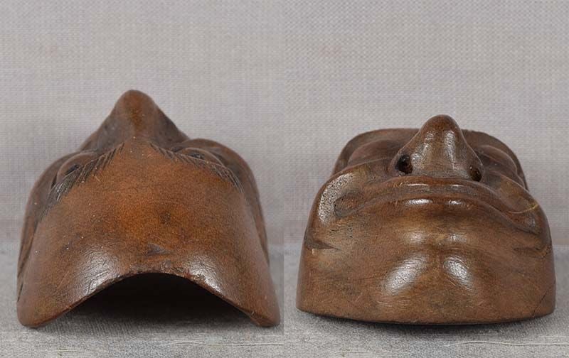19c netsuke KENTOKU MASK - 5