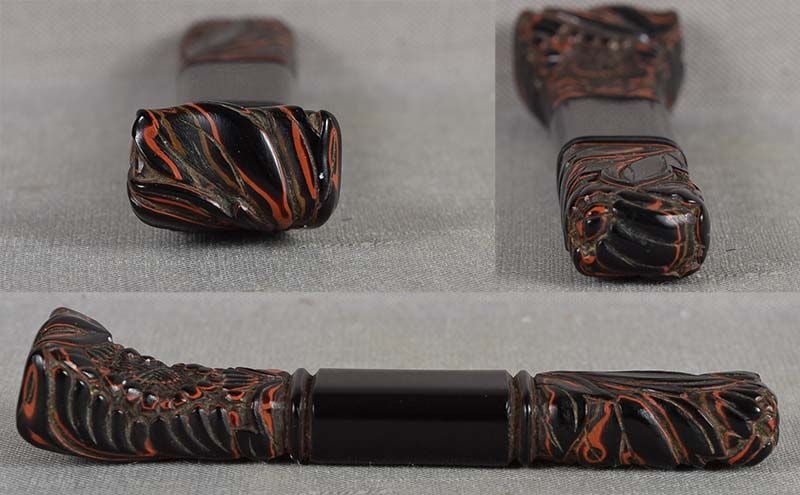 19c Japanese lacquer KANZASHI hair pin various flowers - 3