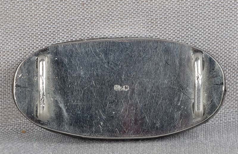 19c OBIDOME Japanese sword kashira SHISHI & pines - 3