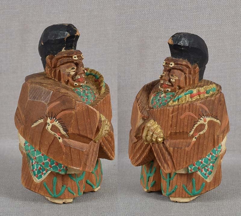 Meiji netsuke SAMBASO DANCER by CHIKUJU - 2