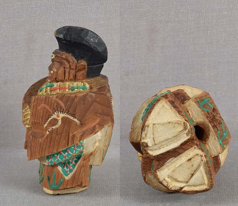Meiji netsuke SAMBASO DANCER by CHIKUJU - 4