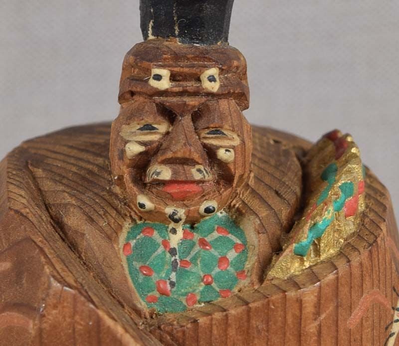 Meiji netsuke SAMBASO DANCER by CHIKUJU - 5