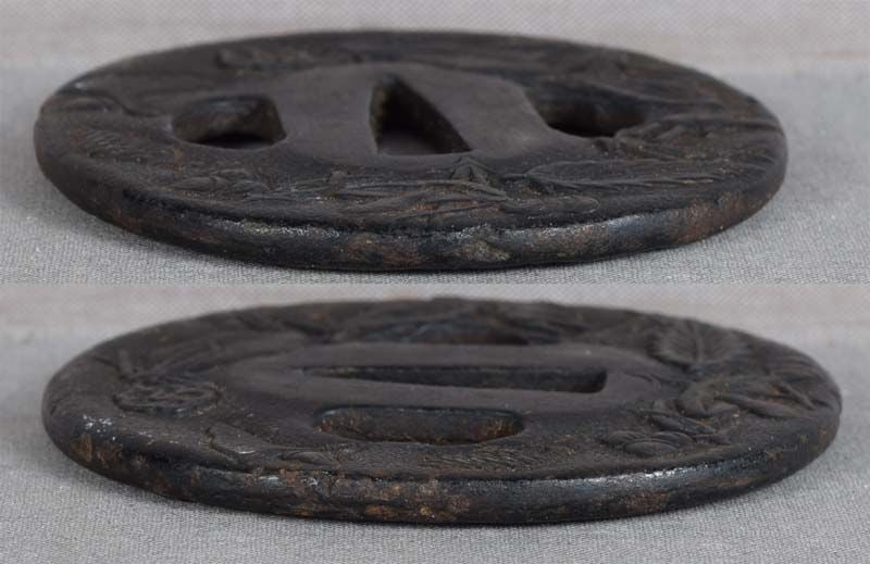 18c Japanese sword TSUBA forest items - 2
