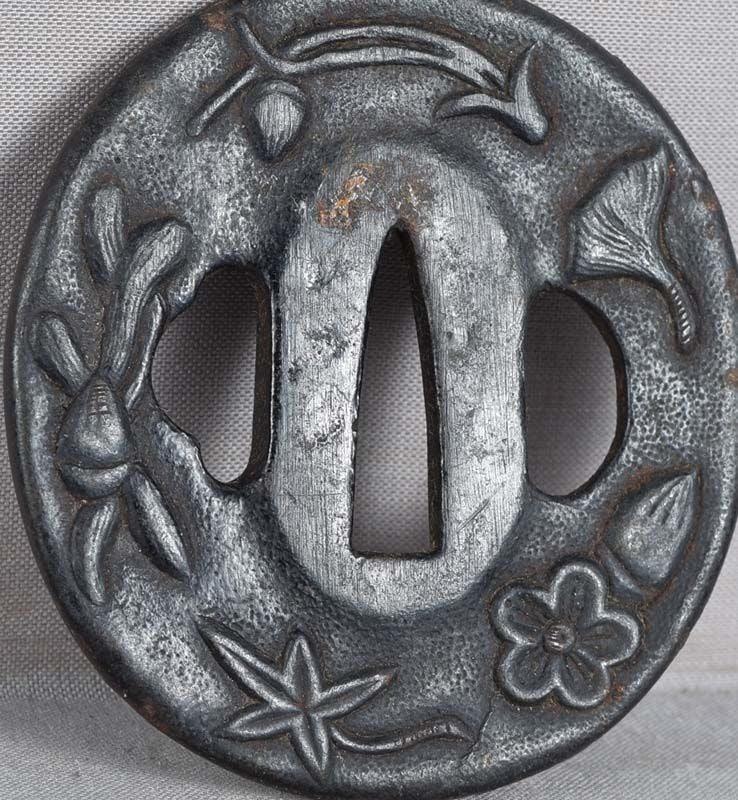 18c Japanese sword TSUBA forest items - 4