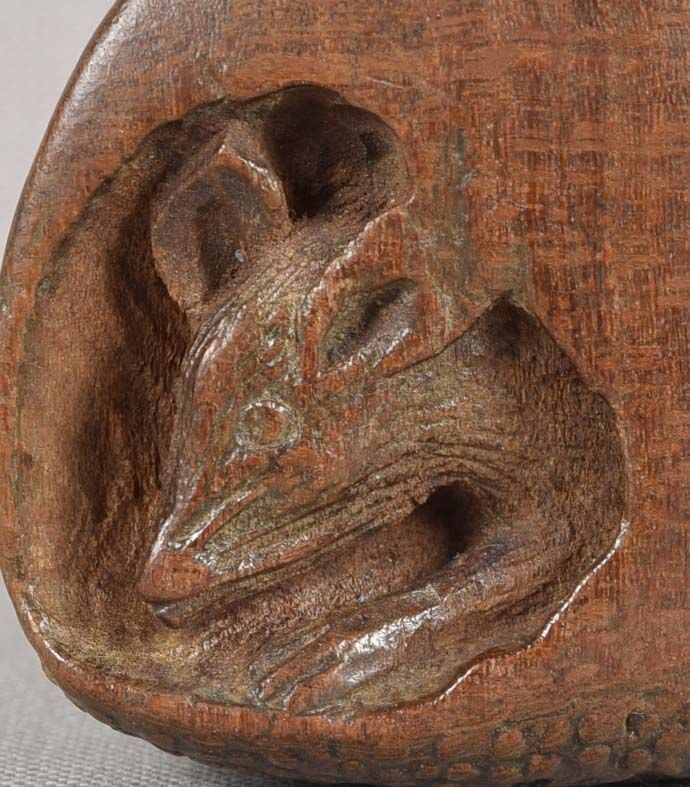 Late Meiji netsuke RAT in chestnut - 4
