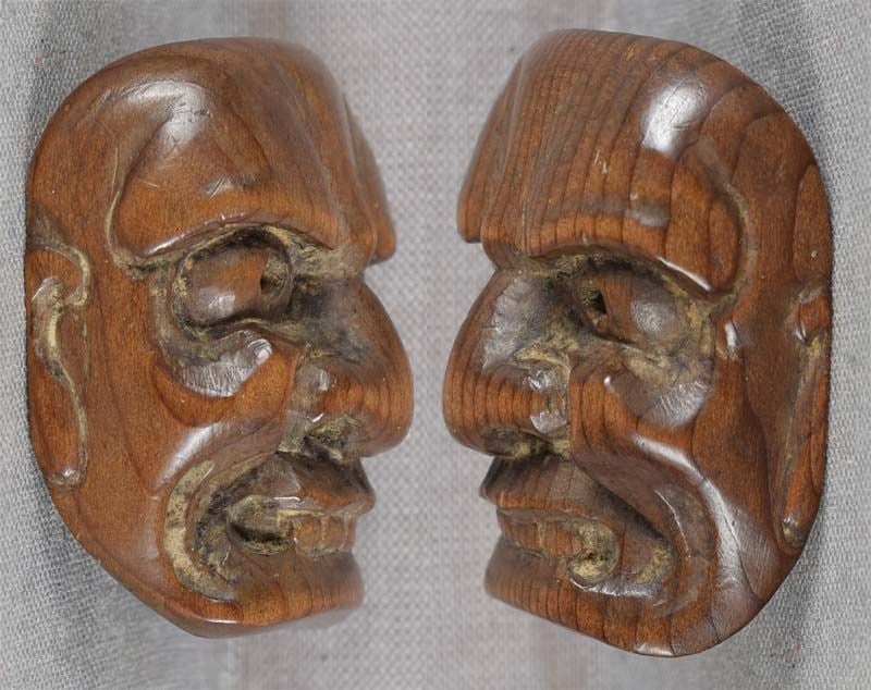 19c netsuke mask BUAKU by GENRYO - 4