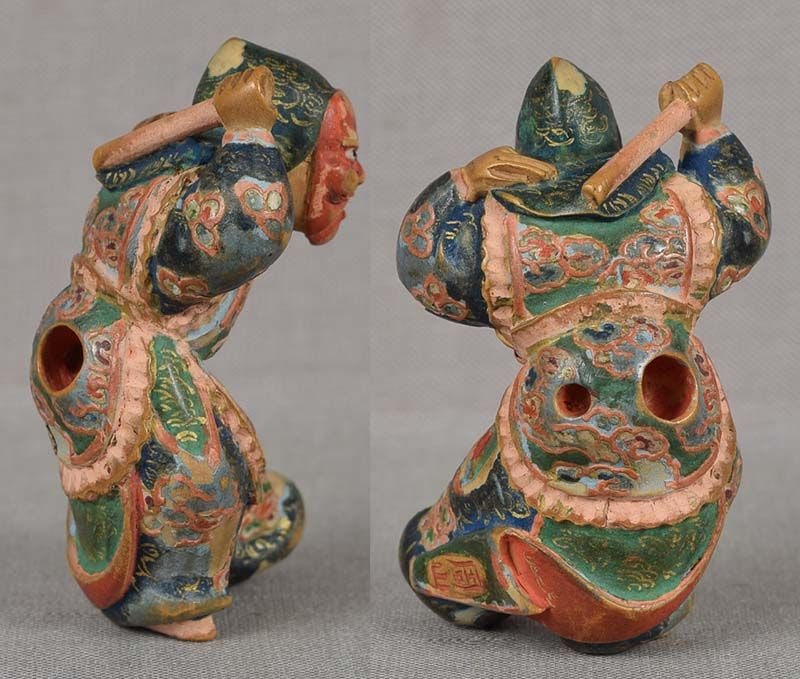 19c netsuke BATO DANCER by Nagamachi SHUZAN - 4