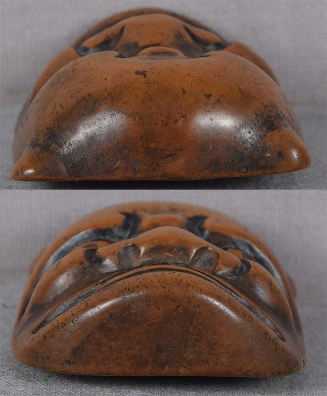 19c netsuke demon ONI MASK - 5