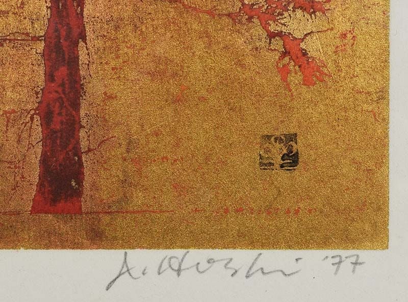 Original Joichi HOSHI print RED 1977 - 3