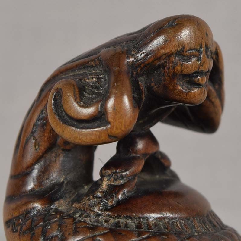 18c netsuke KIYOHIME turning into DRAGON - 4