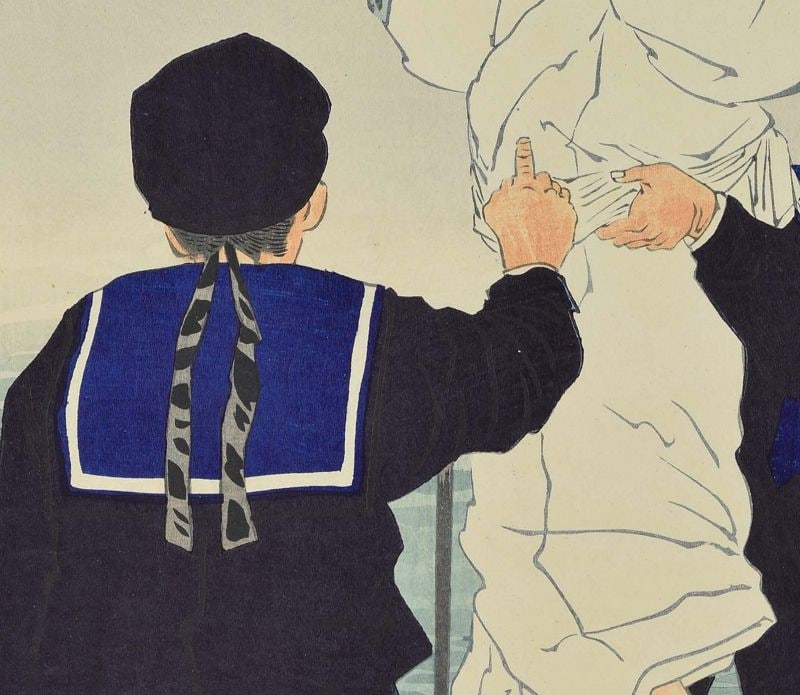 1895 Japanese print Sino-Japanese HERO Tanaka Ichitaro by KIYOCHIKA - 4