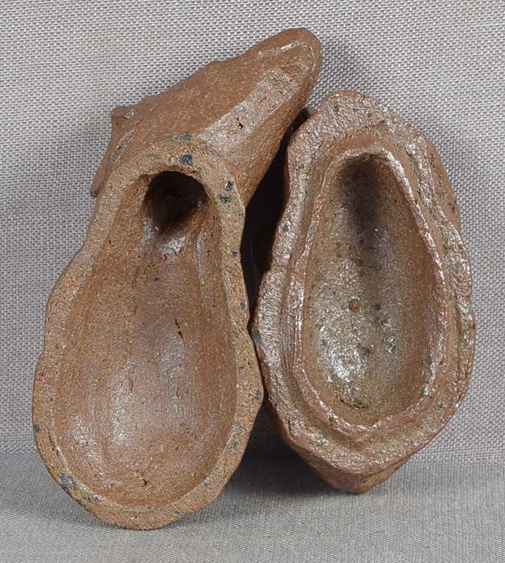 1920s tea ceremony Japanese ceramic KOGO Bizen RAT signed - 6