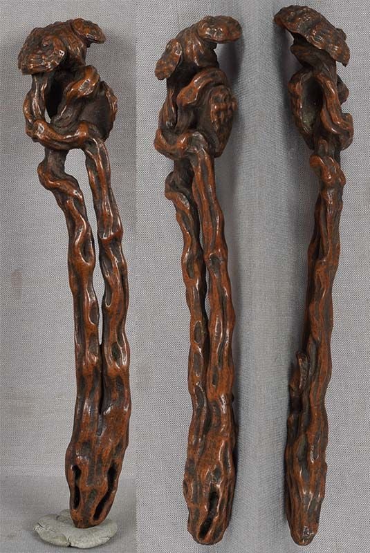 19c NAGOYA netsuke REISHI FUNGUS by SEIMIN - 2