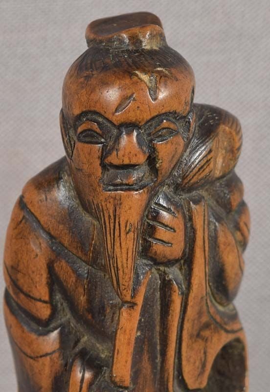 18c netsuke SENNIN with fly whisk - 4