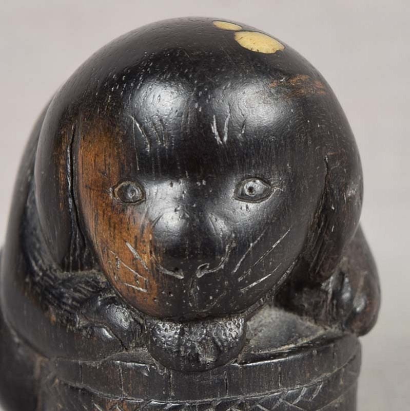 Early 19c netsuke DRINKING PUPPY - 6